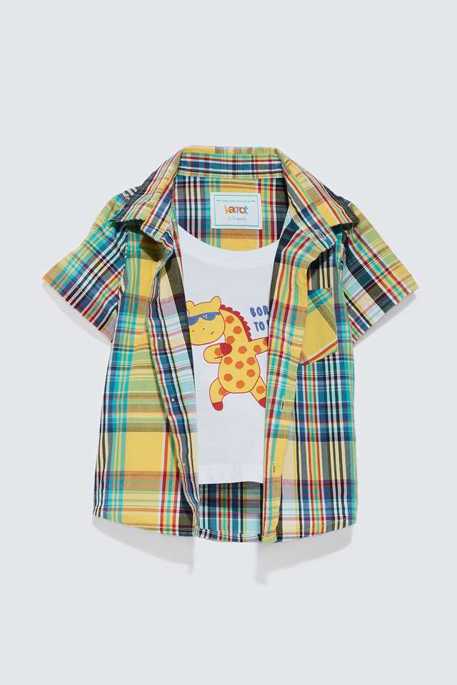 Checks-Cotton-Collared-Infant-Boys-Shirt