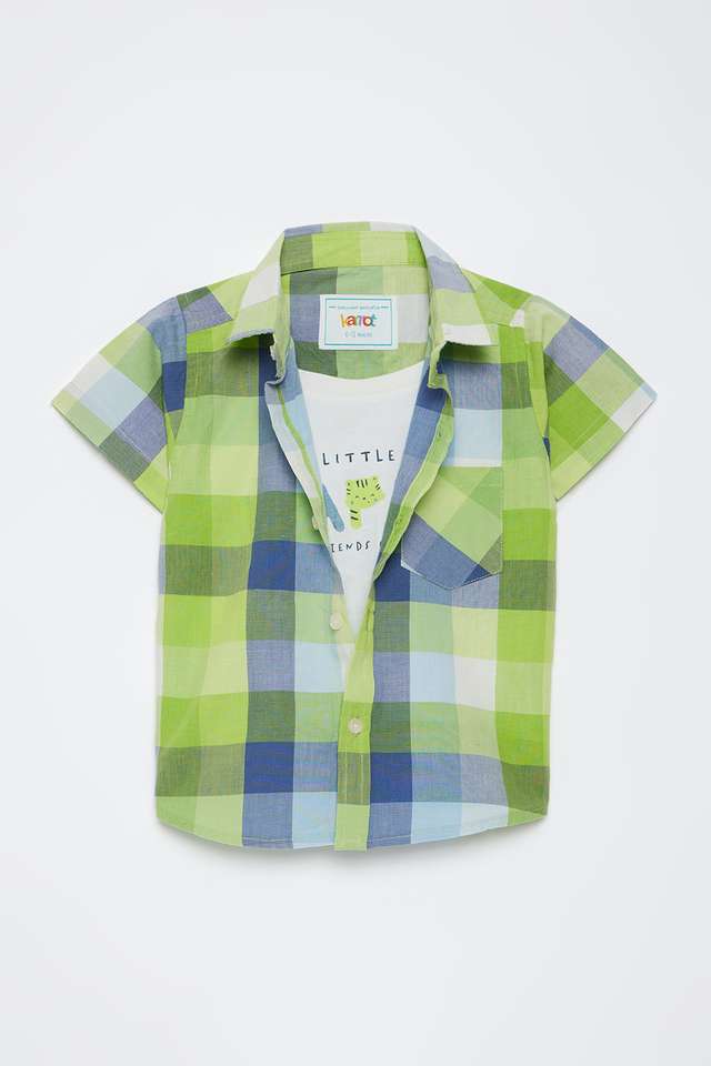 Checks-Cotton-Collared-Infant-Boys-Shirt