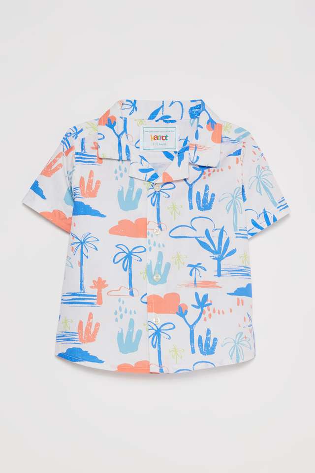 Printed-Poplin-Collared-Infant-Boys-Shirt