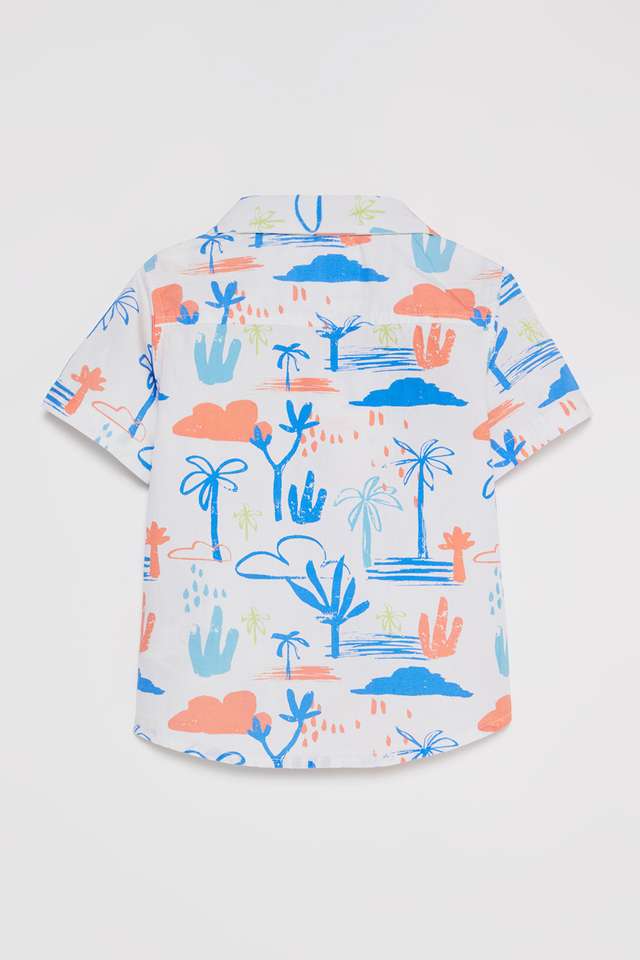Printed-Poplin-Collared-Infant-Boys-Shirt
