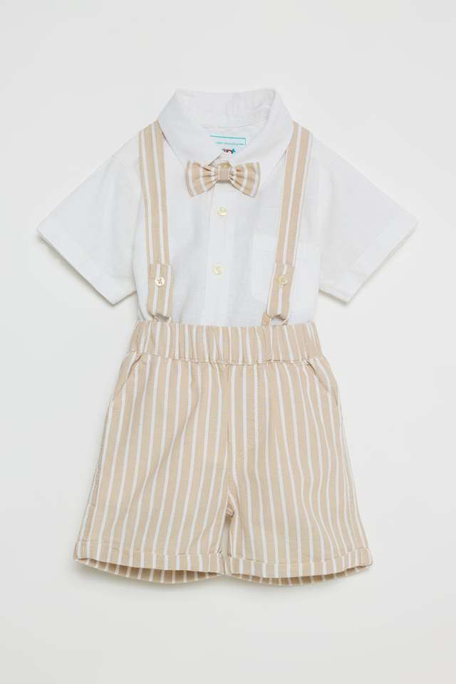 Stripes-Poplin-Above-Knee-Infants-Top-&-Bottom-Set