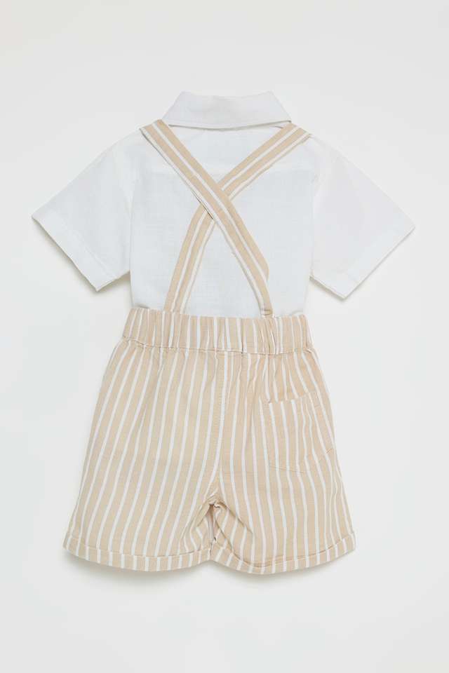 Stripes-Poplin-Above-Knee-Infants-Top-&-Bottom-Set