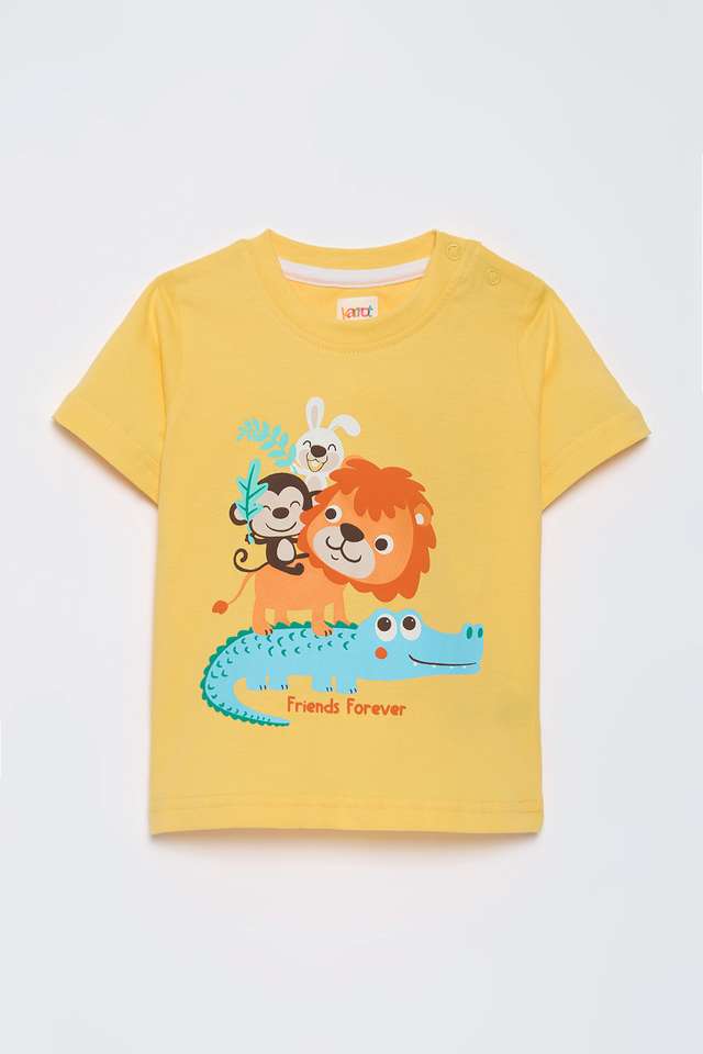 Graphic-Print-Cotton-Round-Neck-Infants-T-Shirt