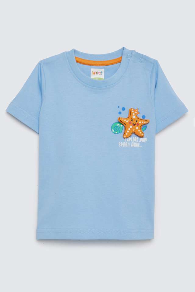 Graphic-Print-Cotton-Round-Neck-Infants-T-Shirt