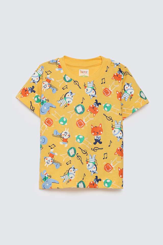 Printed-Cotton-Round-Neck-Infants-T-Shirt