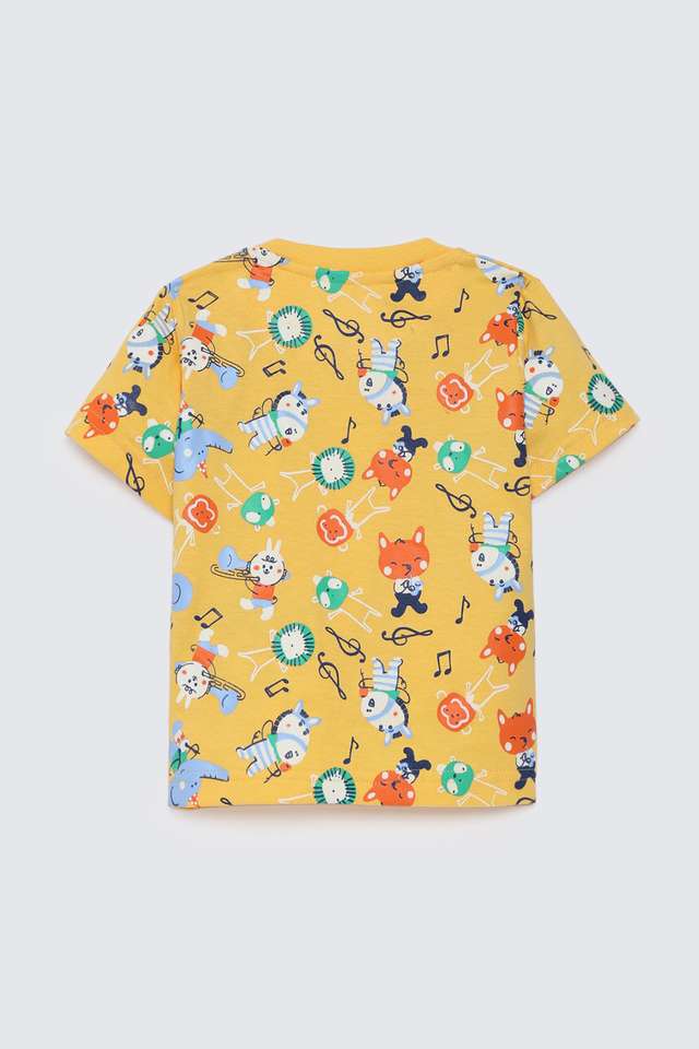 Printed-Cotton-Round-Neck-Infants-T-Shirt