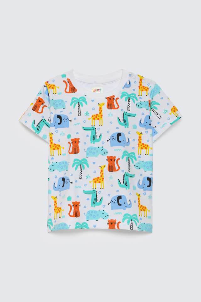 Printed-Cotton-Round-Neck-Infants-T-Shirt