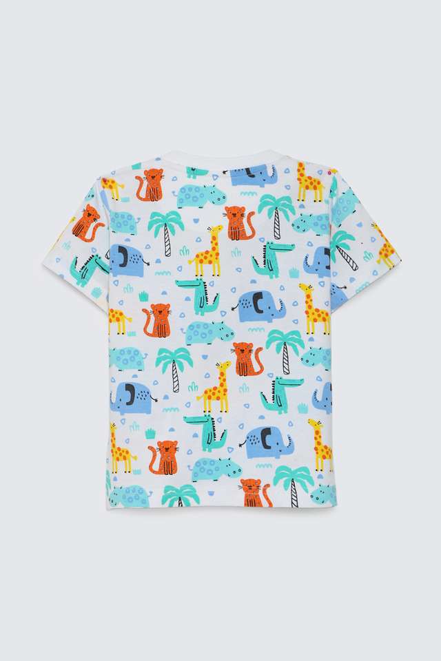 Printed-Cotton-Round-Neck-Infants-T-Shirt