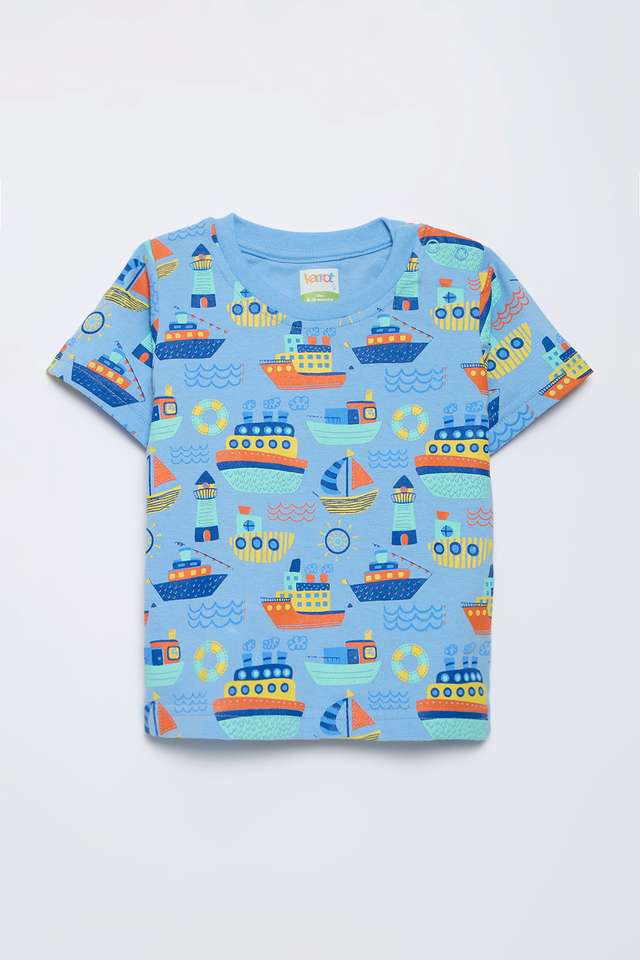 Printed-Cotton-Round-Neck-Infants-T-Shirt