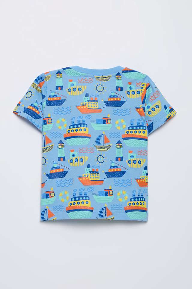Printed-Cotton-Round-Neck-Infants-T-Shirt