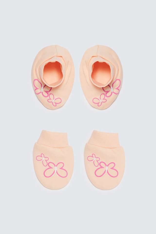 Printed-Cotton-Infant-Girls-Sleep-Wear-Mittens