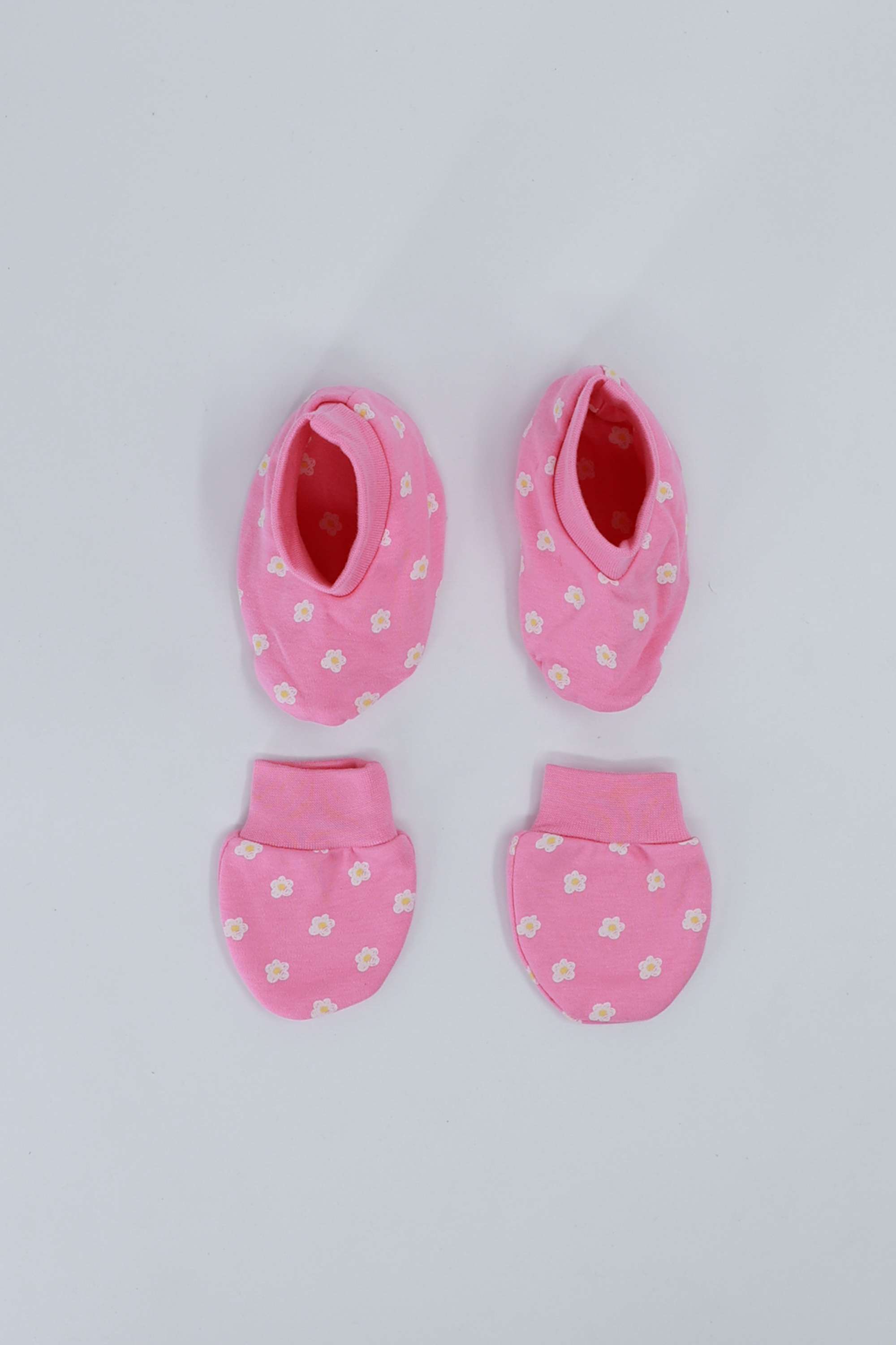 Printed-Cotton-Infants-Mitten-Booties