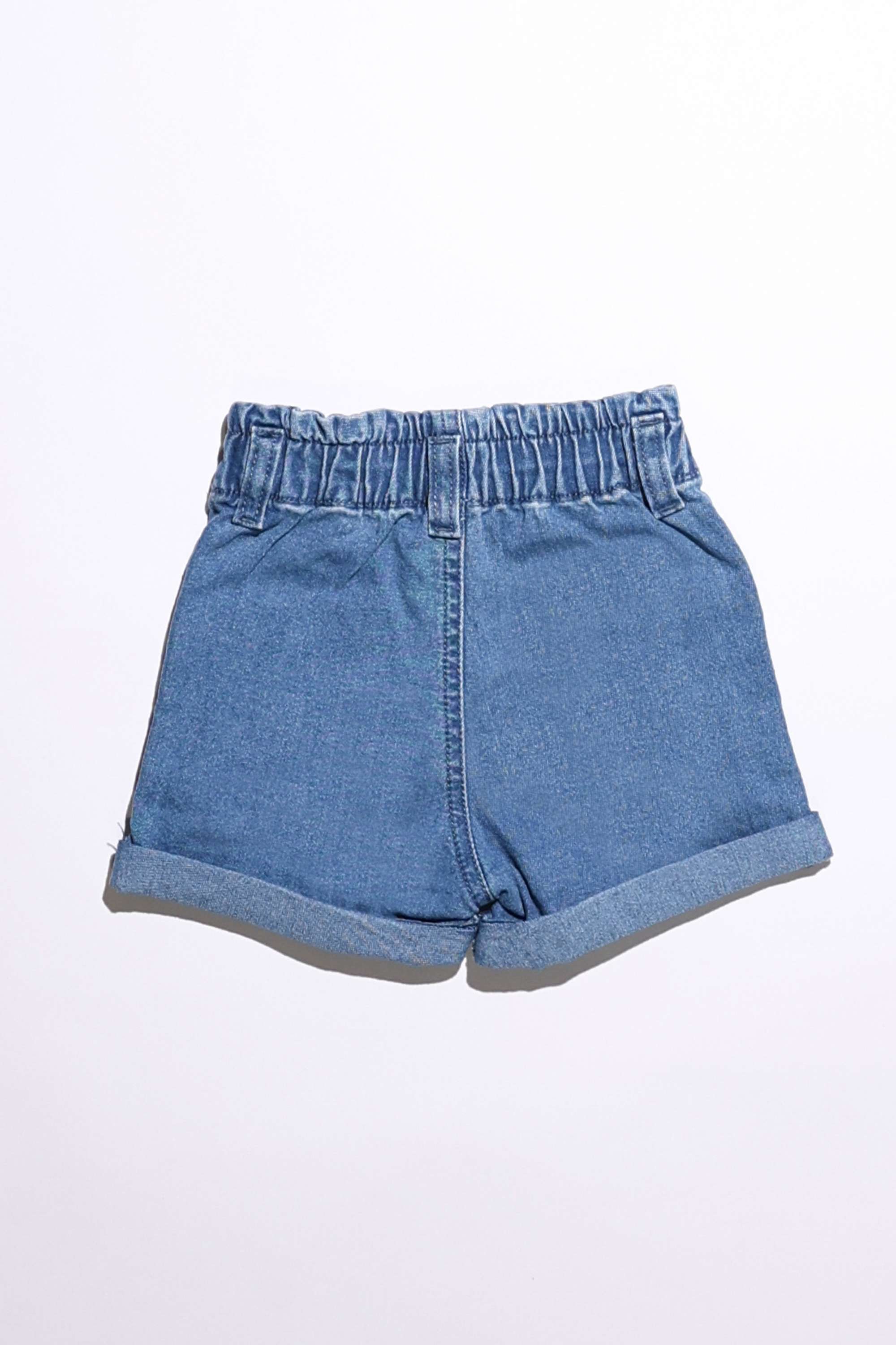 Solid-Denim-Regular-Fit-Infants-Shorts