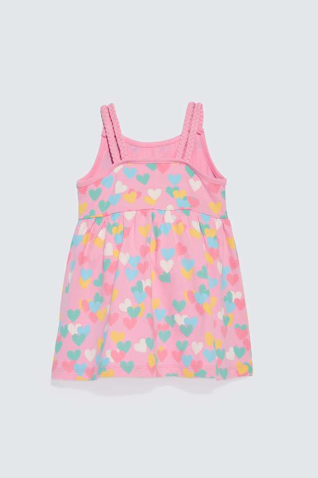 Printed-Cotton-Square-Neck-Infant-Girls-Casual-Wear-Dress