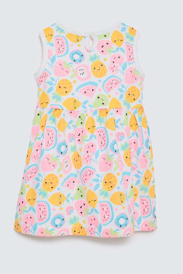 Printed-Cotton-Round-Neck-Infants-Casual-Wear-Dress