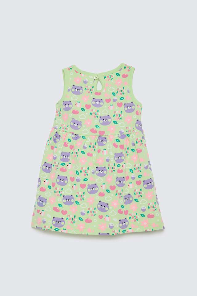 Printed-Cotton-Round-Neck-Infants-Casual-Wear-Dress