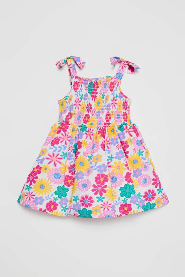 Printed-Poplin-Round-Neck-Infant-Girls-Casual-Wear-Dress