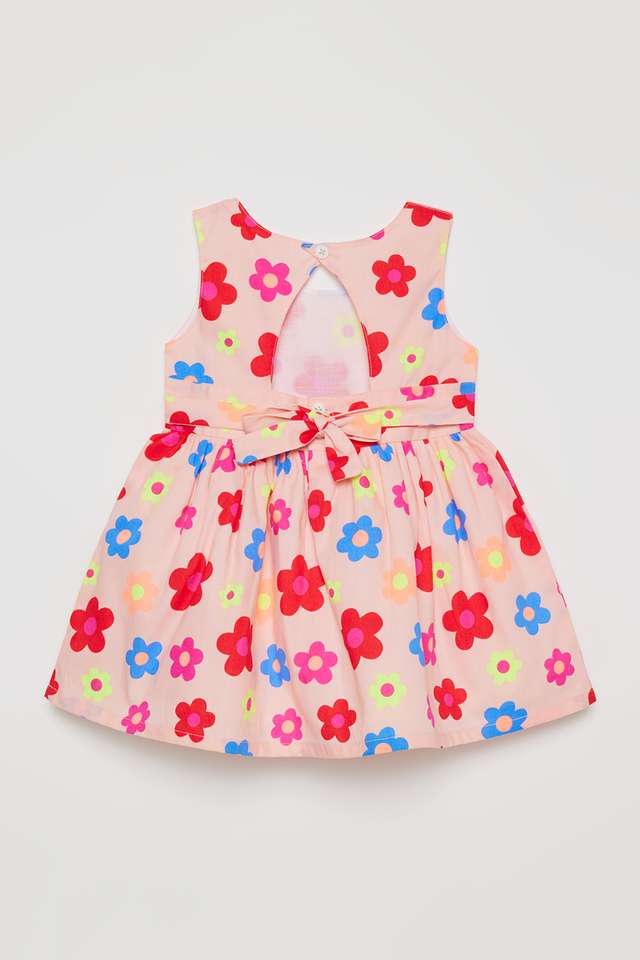 Printed-Cotton-Round-Neck-Infants-Casual-Wear-Dress