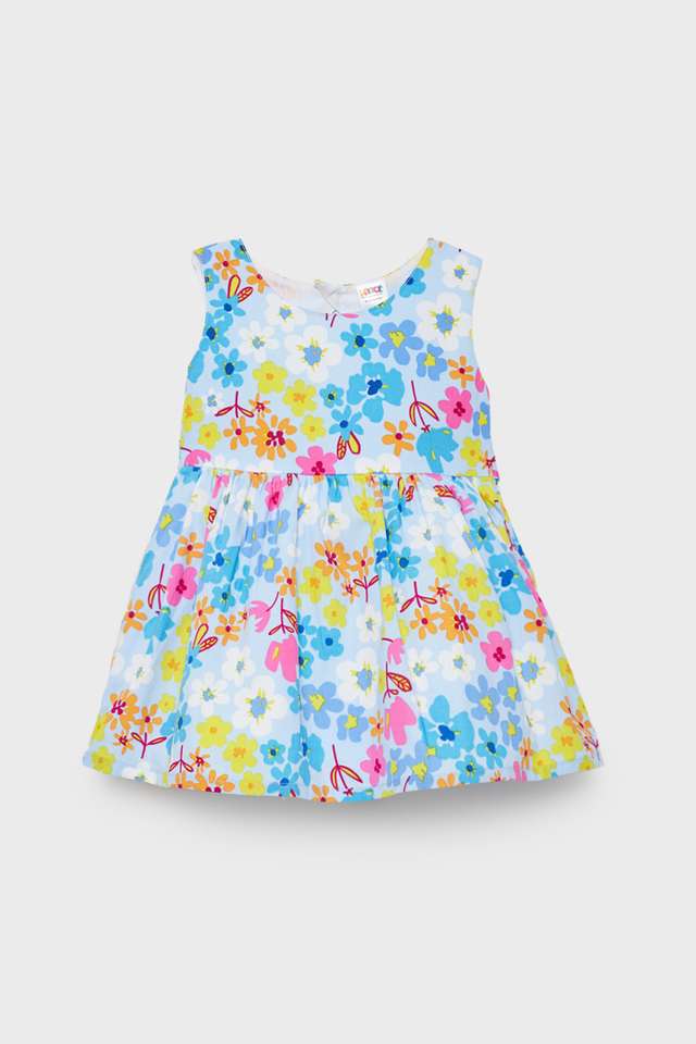 Printed-Cotton-Round-Neck-Infants-Casual-Wear-Dress