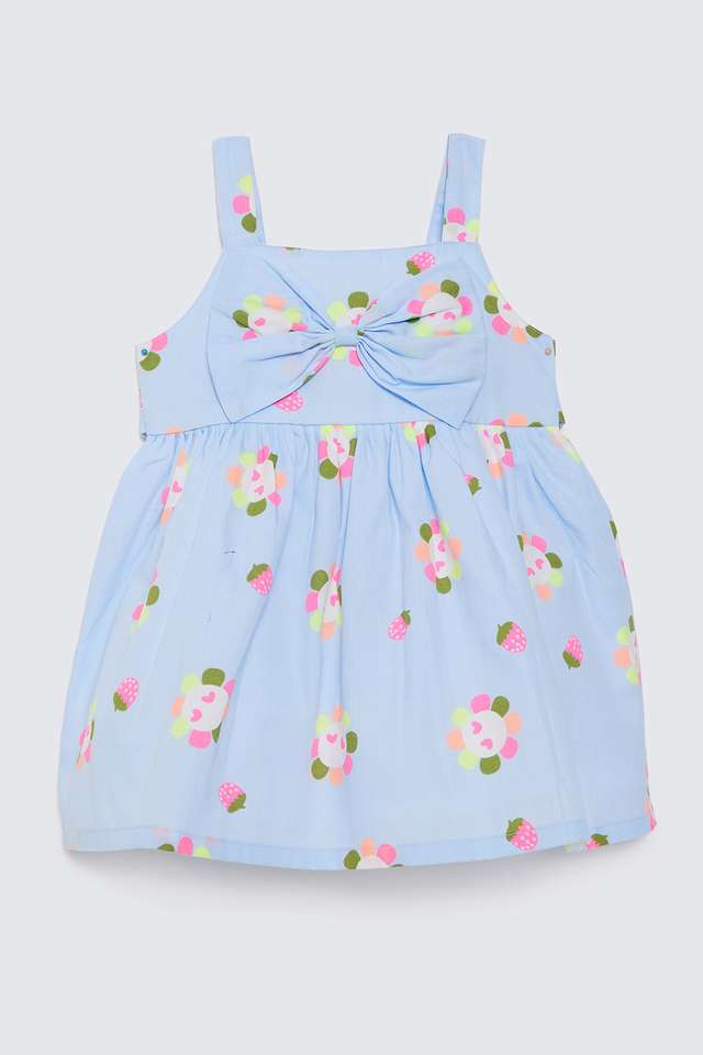 Printed-Poplin-Round-Neck-Infant-Girls-Casual-Wear-Dress