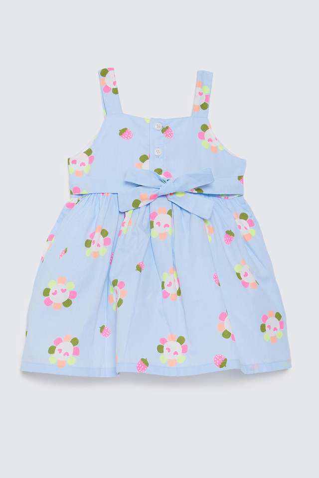 Printed-Poplin-Round-Neck-Infant-Girls-Casual-Wear-Dress