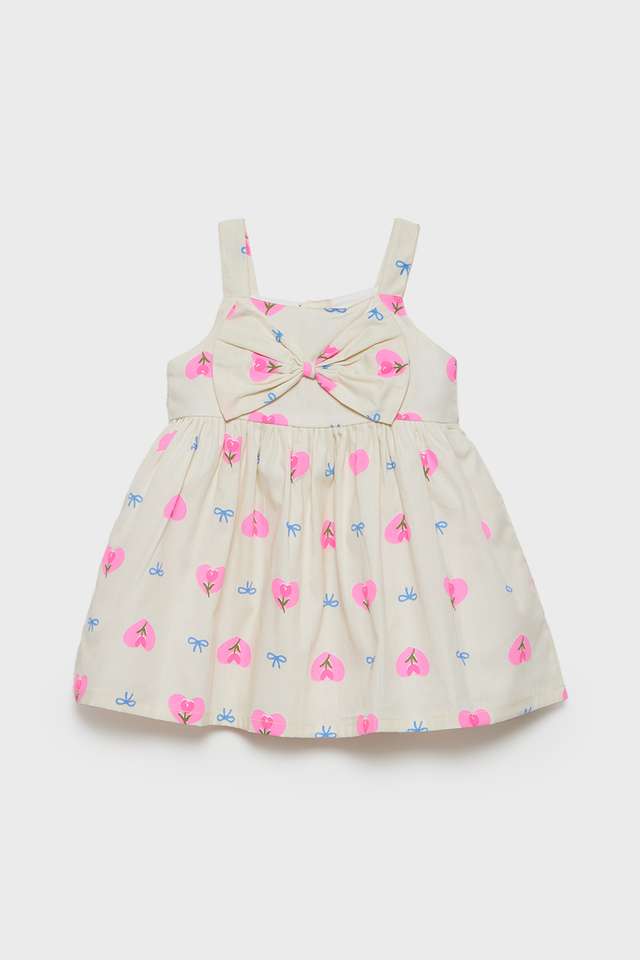 Printed-Poplin-Round-Neck-Infant-Girls-Casual-Wear-Dress