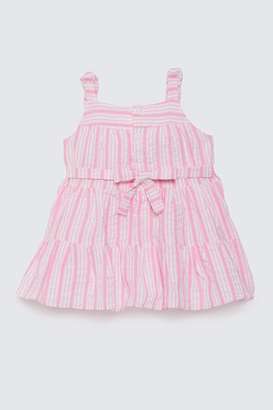 Stripes-Cotton-Round-Neck-Infant-Girls-Casual-Wear-Dress