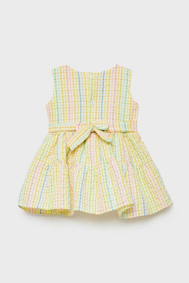 Stripes-Cotton-Round-Neck-Infants-Casual-Wear-Dress