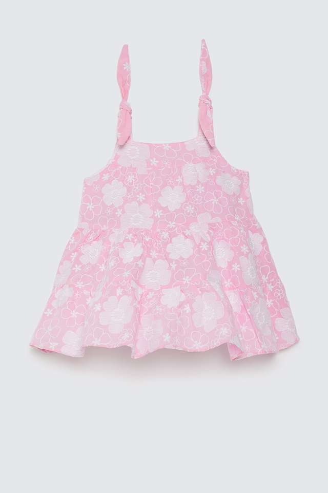 Embroidered-Poplin-Round-Neck-Infant-Girls-Casual-Wear-Dress