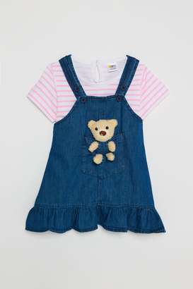 Embellished-Cotton-Knee-Length-Infants-Dungarees