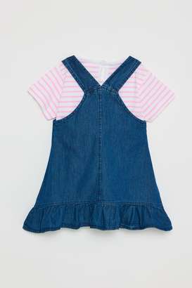 Embellished-Cotton-Knee-Length-Infants-Dungarees