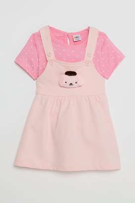 Graphic-Print-Cotton-Knee-Length-Infants-Dungarees