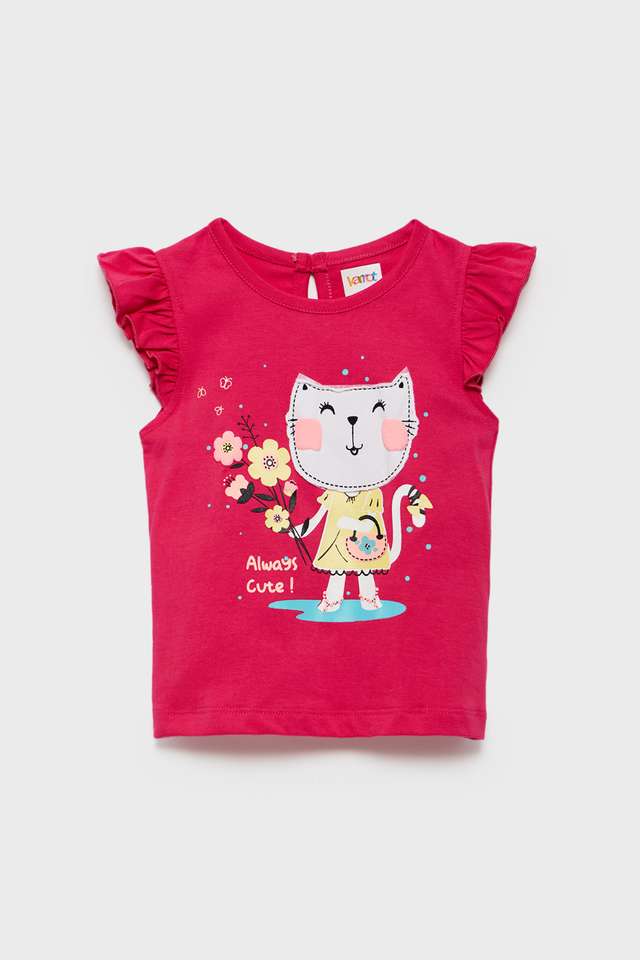 Embellished-Cotton-Round-Neck-Infants-T-Shirt