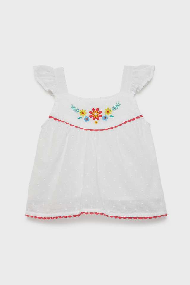Embroidered-Cotton-Square-Neck-Infants-Top