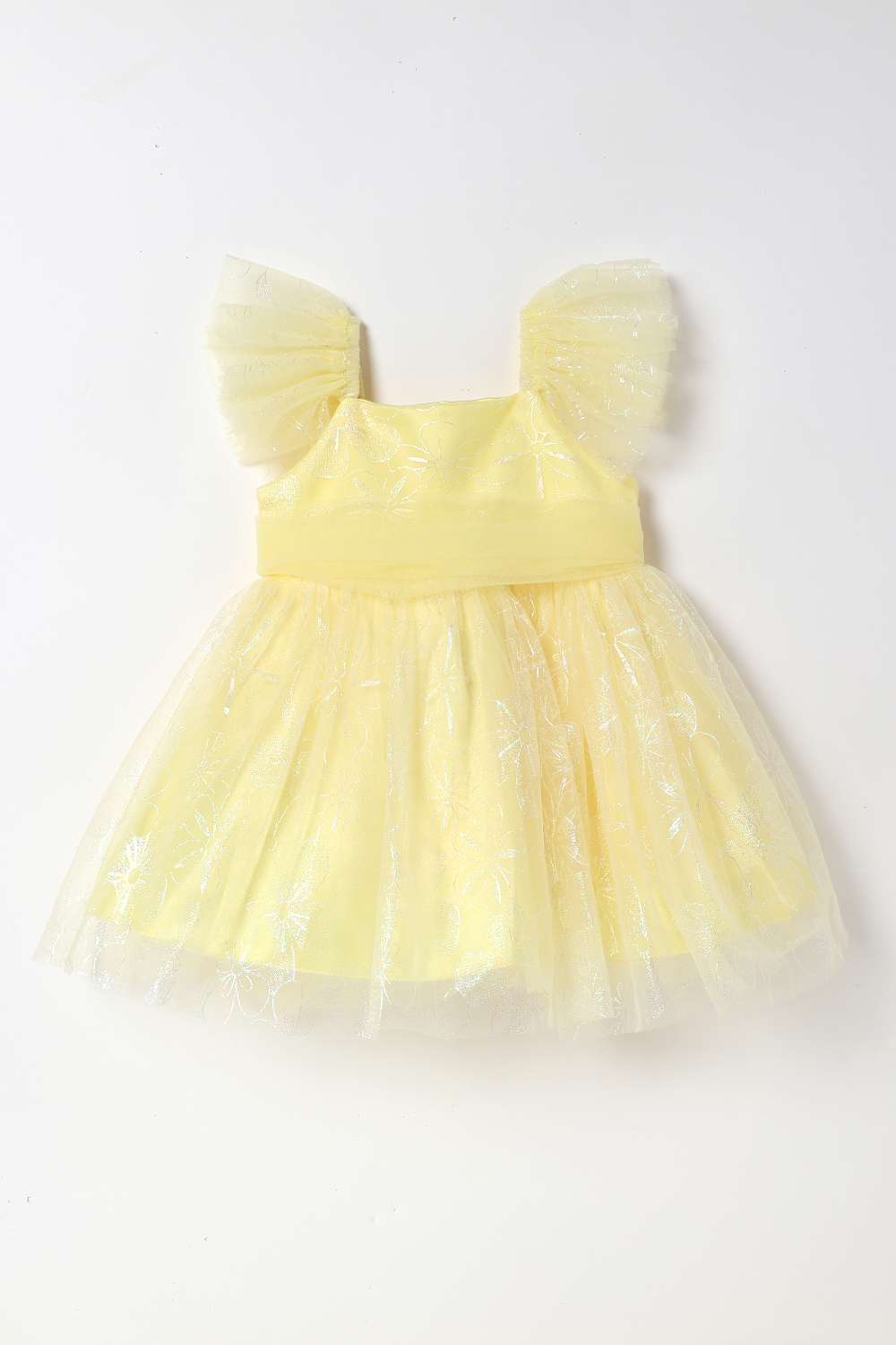 Printed-Polyester-Round-Neck-Infant-Girls-Party-Wear-Dress