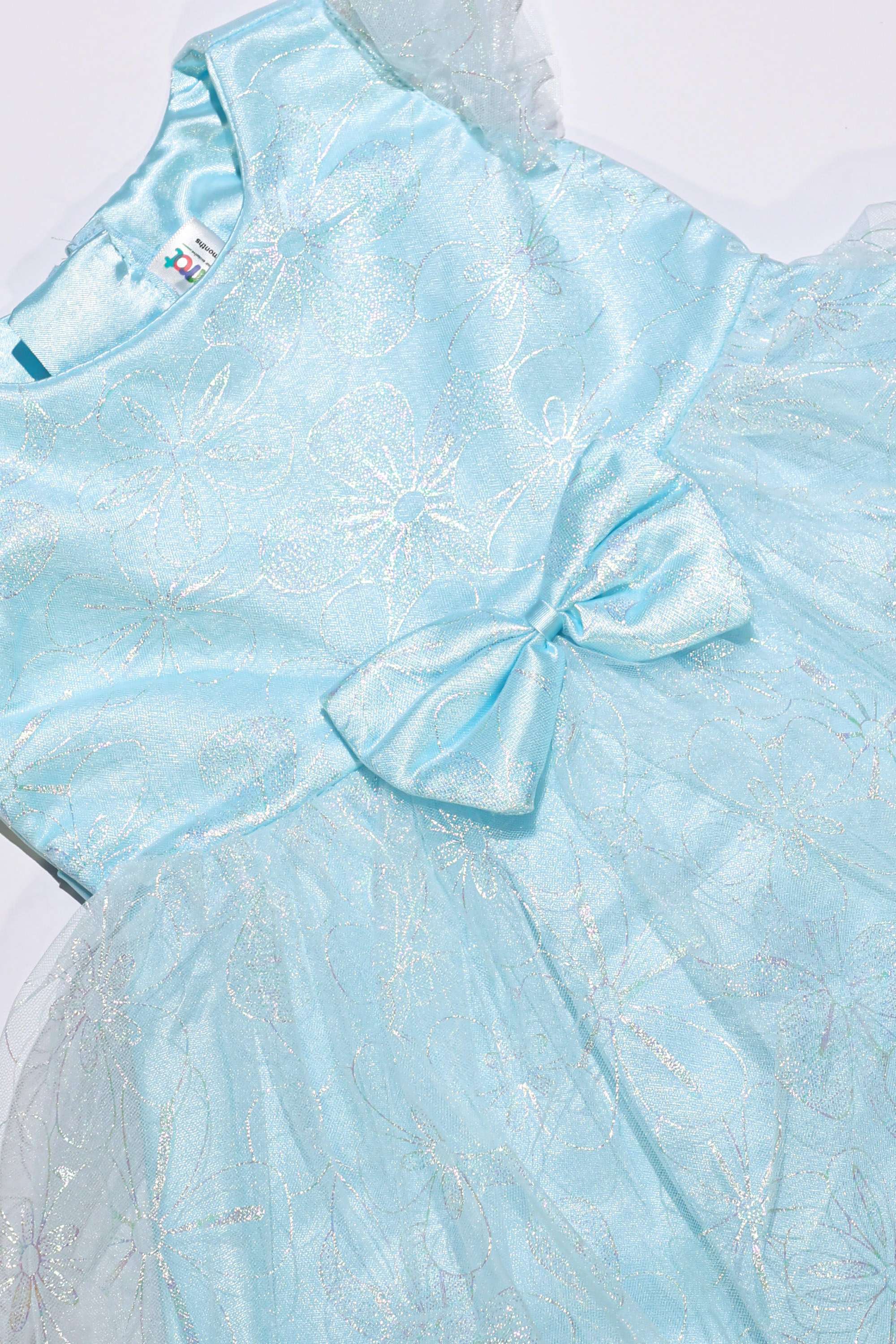 Embellished-Polyester-Round-Neck-Infant-Girls-Party-Wear-Dress