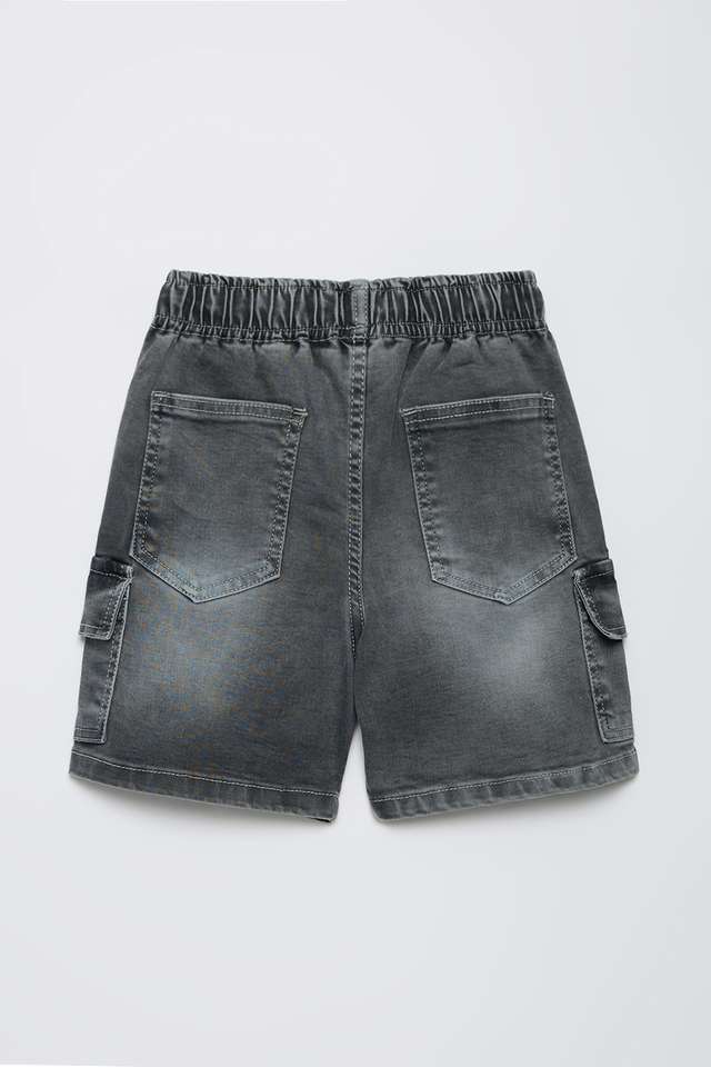 Solid-Denim-Regular-Fit-Boys-Shorts