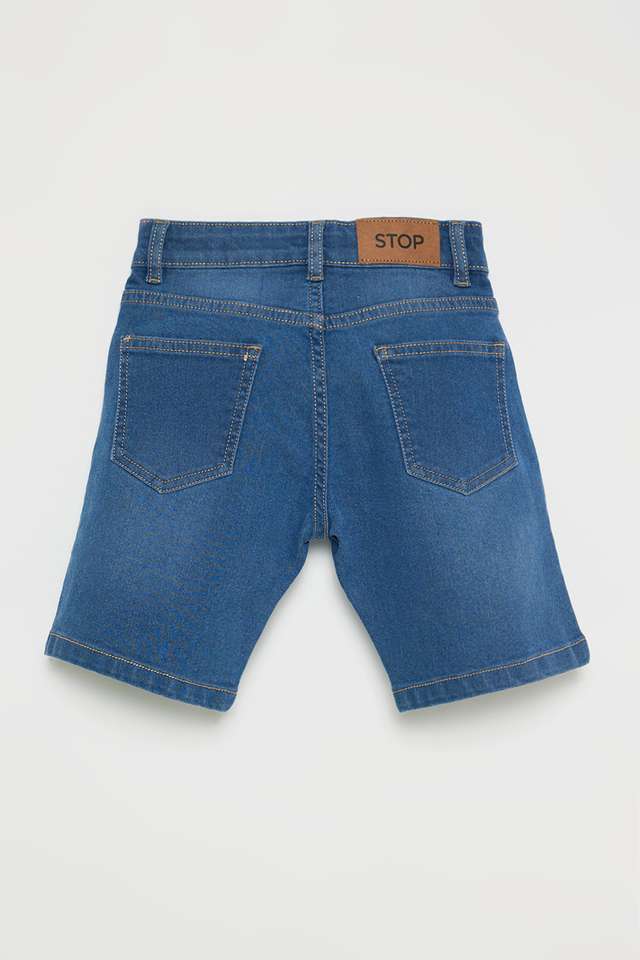 Solid-Blended-Fabric-Regular-Fit-Boys-Shorts