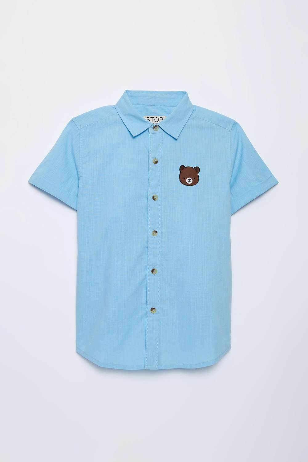 Solid-Poplin-Collared-Boys-Shirt