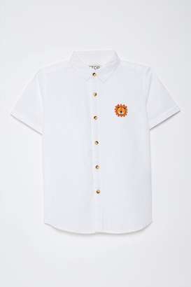 Solid-Poplin-Collared-Boys-Shirt