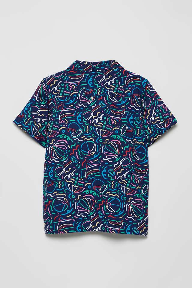 Printed-Viscose-Collared-Boys-Shirt