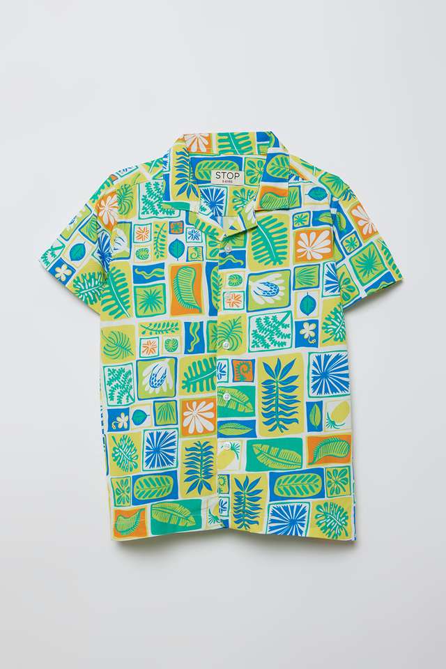 Printed-Rayon-Collared-Boys-Shirt