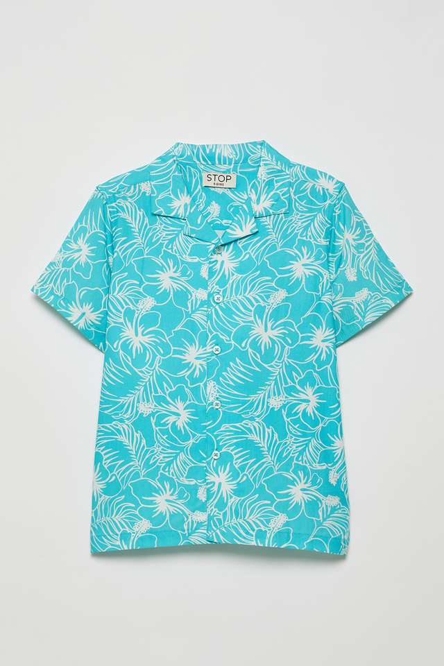 Printed-Viscose-Collared-Boys-Shirt