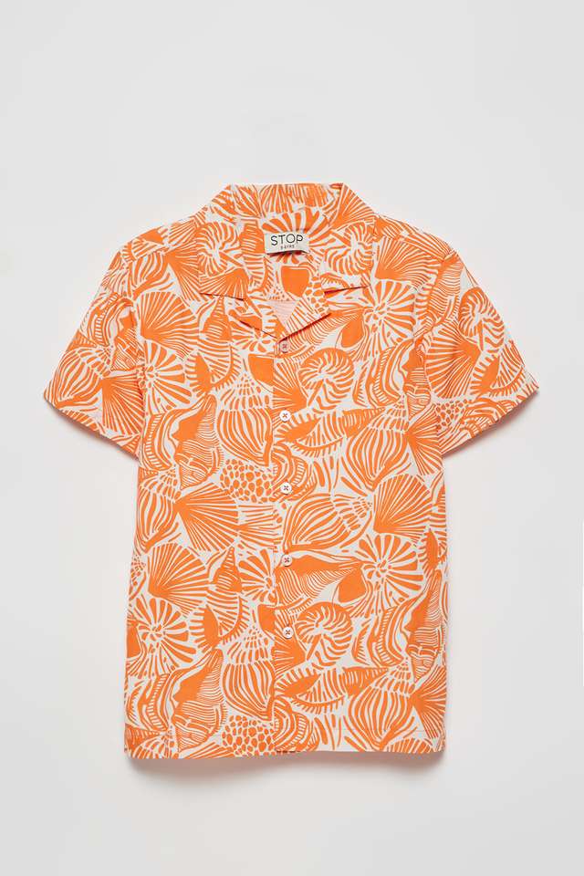 Printed-Viscose-Collared-Boys-Shirt