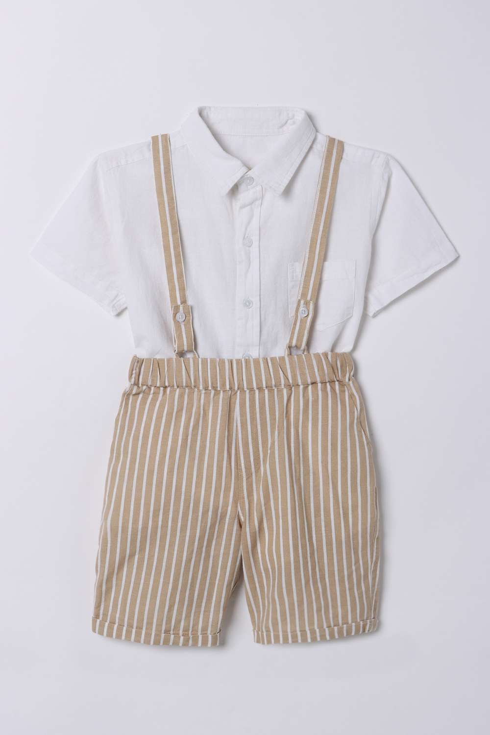 Solid-Cotton-Collared-Boys-Casual-Wear-Co-Ord-Set
