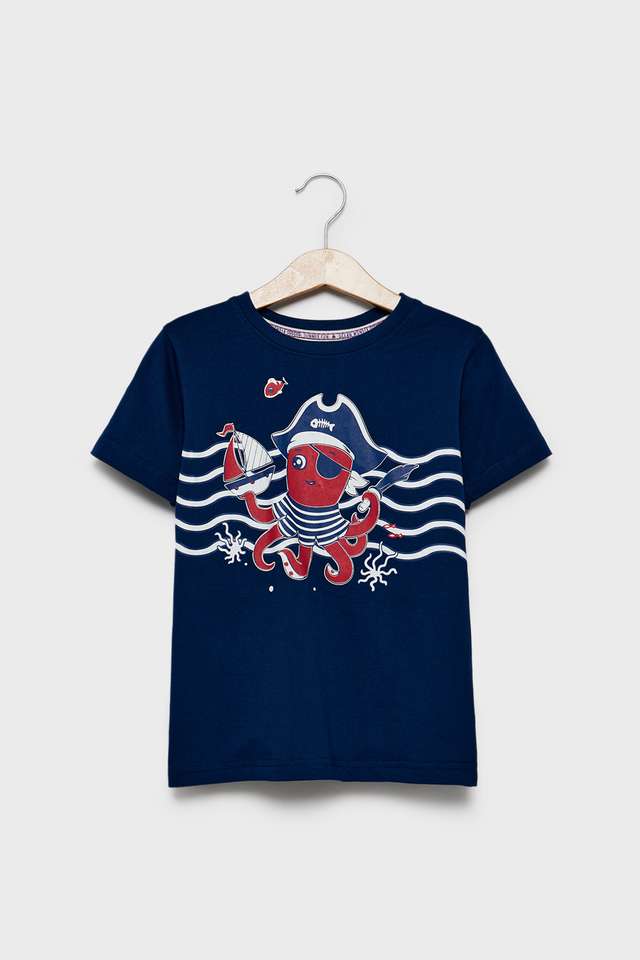 Graphic-Print-Cotton-Round-Neck-Boys-T-Shirt