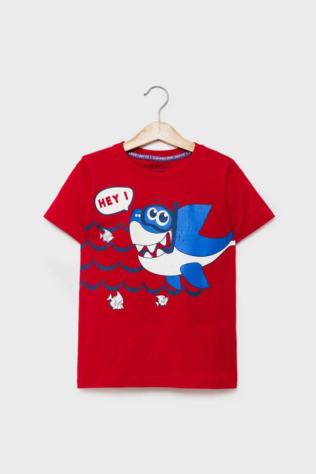 Graphic-Print-Cotton-Round-Neck-Boys-T-Shirt