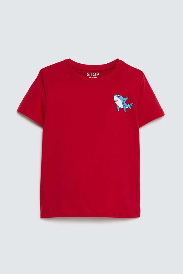 Solid-Cotton-Round-Neck-Boys-T-Shirt