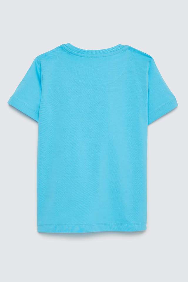Solid-Cotton-Round-Neck-Boys-T-Shirt