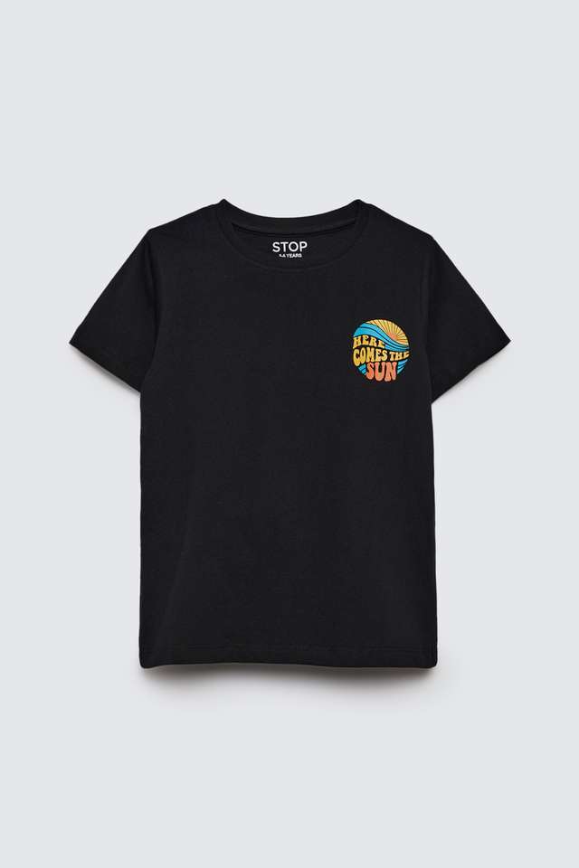 Solid-Cotton-Round-Neck-Boys-T-Shirt